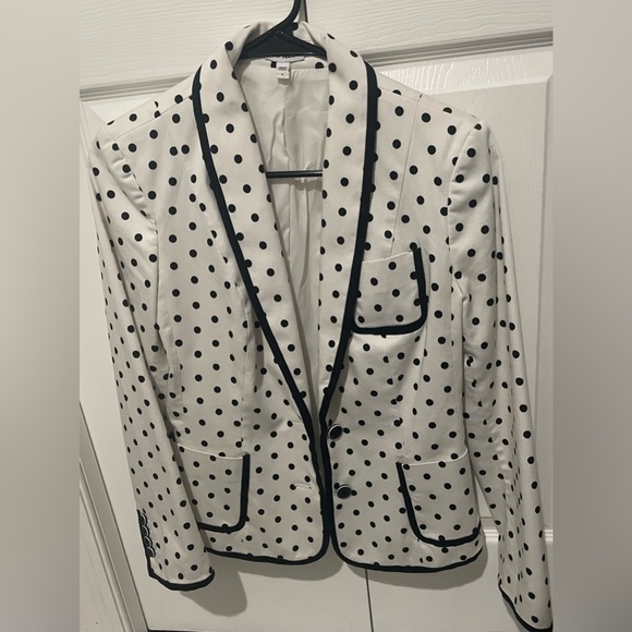 Express Blazer black white polka dot S 4 - Picture 3 of 3